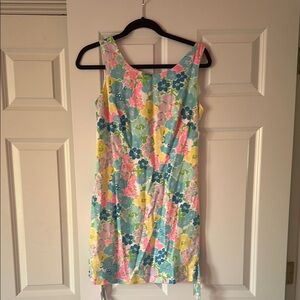 Lilly Pulitzer Pink and Yellow Scoop Neck Sundress